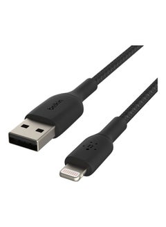 belkin Braided iPhone Charging Cable, USB A To Lightning Cable (Boost Charge To USB For iPhone, iPad, Airpods) MFI-Certified Apple Cable, (0.15 M, ) Black  - Image 3