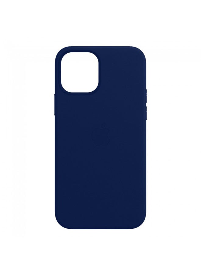 Leather Case Cover With Magsafe For Iphone 12 Pro Dark Blue - Image 1