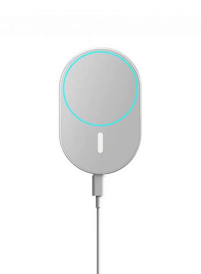 15W Magnetic Wireless Charger Car Mount white  - Image 1