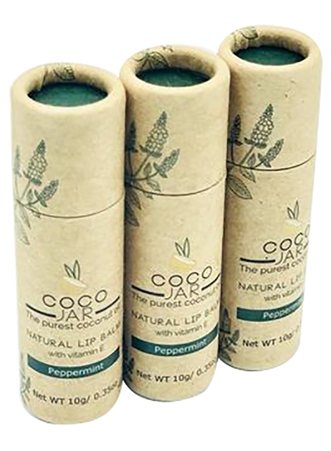 Coco Jar Natural Lip Balm - Pepermint Light Green 10grams  - Image 1