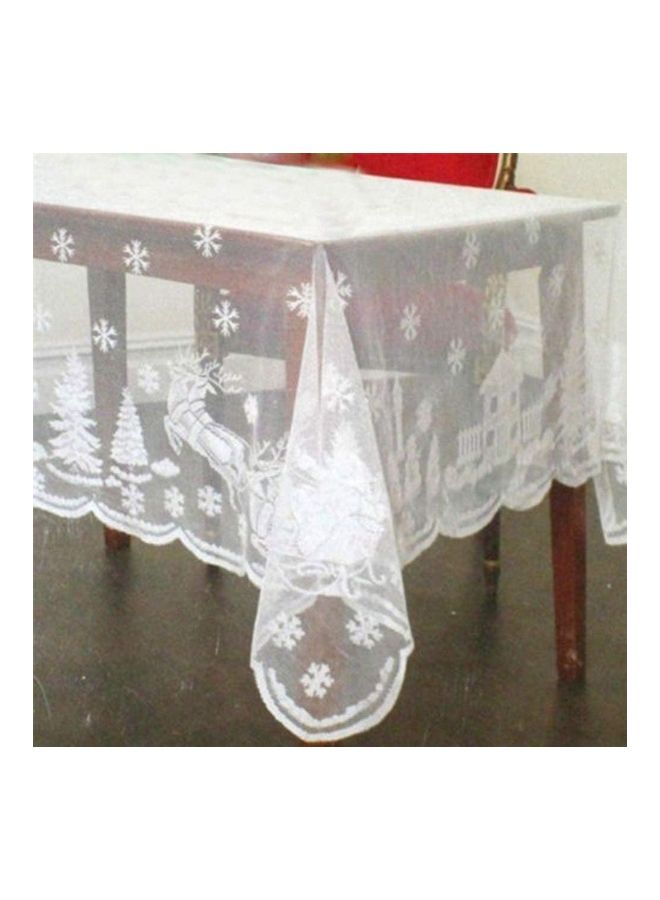 Holiday Party Dinner Table Cover White - Image 1