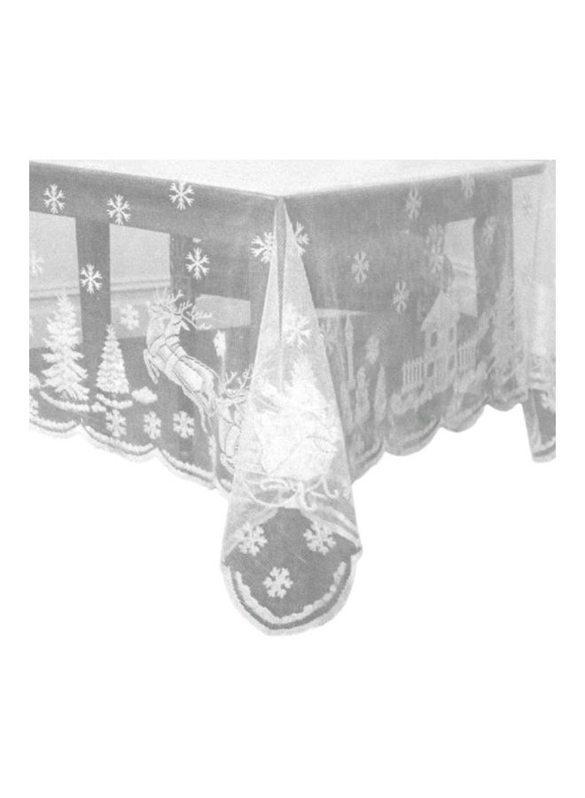 Holiday Party Dinner Table Cover White - Image 2