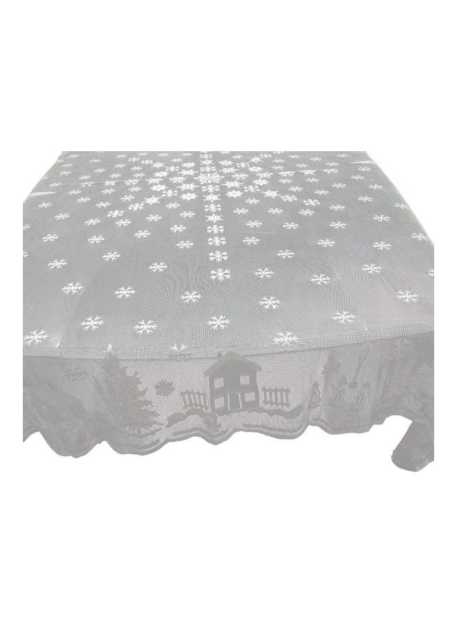 Holiday Party Dinner Table Cover White - Image 3