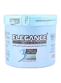 Elegance Triple Action Styling Hair Gel blue 1000grams  - Image 3