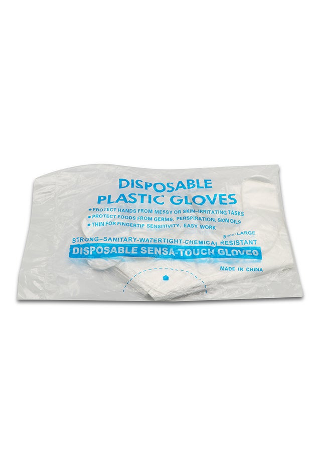 Pack of 100 Pieces Disposable Gloves Transparent 100grams - Image 2
