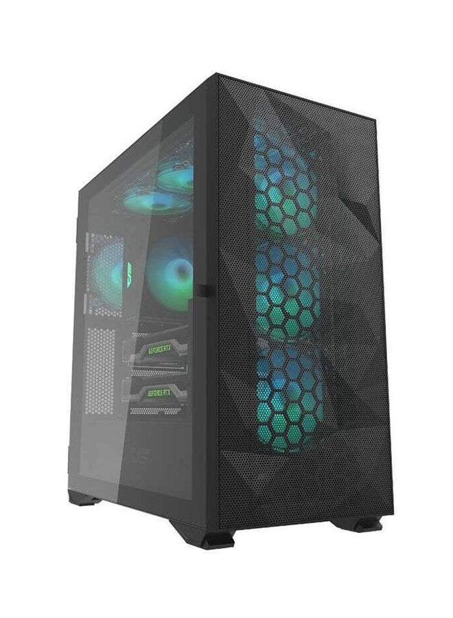 aigo - Darkflash DLX21 Mesh & Iron TYPE-C Dual Magnetic Door ATX Tempered Glass Case with 3 RGB Fans - Image 1
