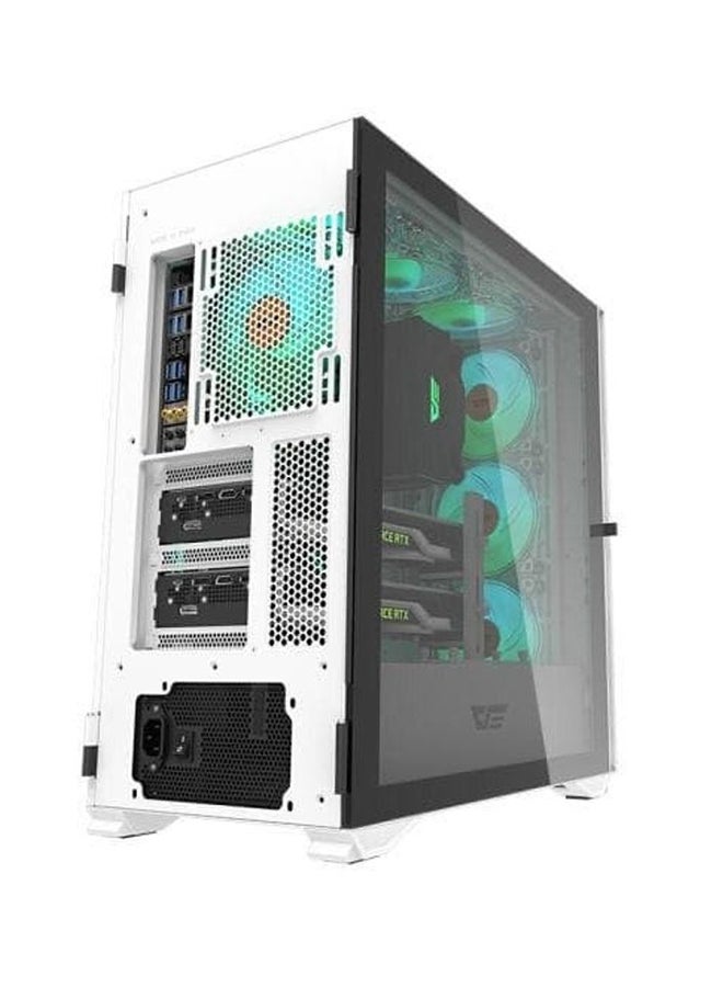 aigo - Darkflash DLX22 Iron TYPE-C Dual Magnetic Door ATX Tempered Glass Case with 3 RGB Fans - Image 1