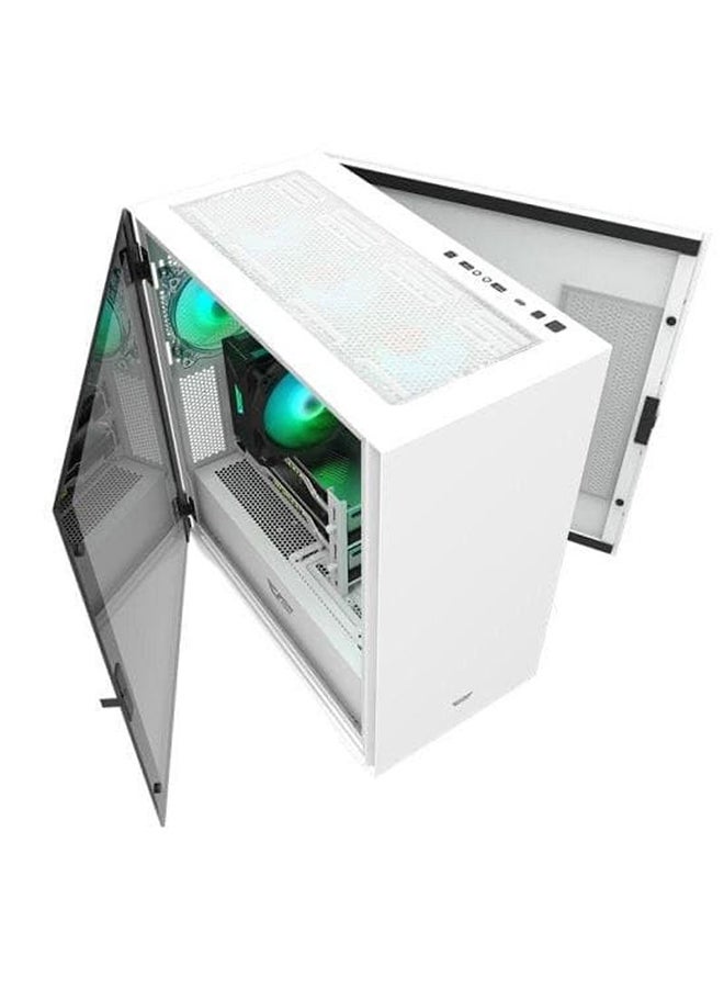 aigo - Darkflash DLX22 Iron TYPE-C Dual Magnetic Door ATX Tempered Glass Case with 3 RGB Fans - Image 1