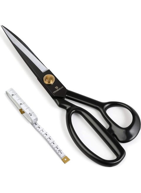 Scissor with Measuring Tape Black