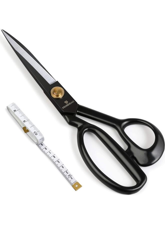 Scissor with Measuring Tape Black