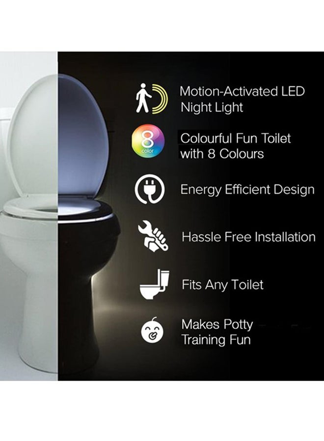 Motion Detecting Toilet Light White 12cm