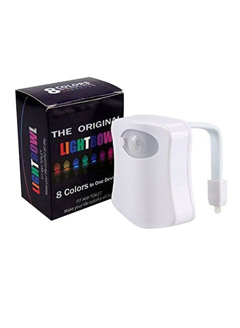 2-Piece Motion Detecting Toilet Light White 12cm