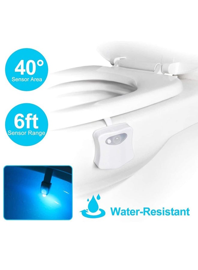 2-Piece Motion Detecting Toilet Light White 12cm