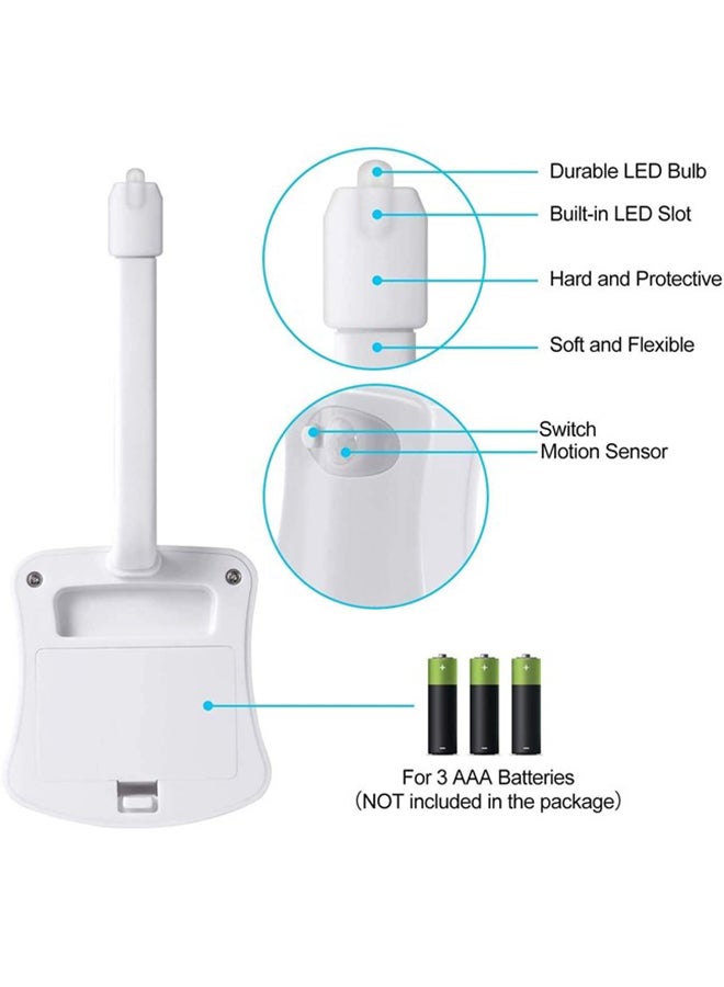 2-Piece Motion Detecting Toilet Light White 12cm