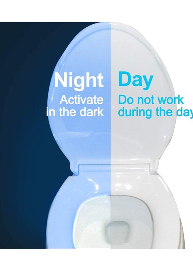 2-Piece Motion Detecting Toilet Light White 12cm