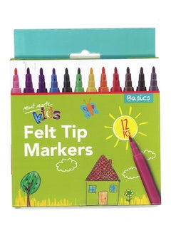 12-Piece Felt Tip Marker Set Multicolour