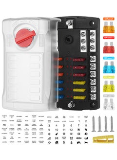 12-Way LED Blade with ATC Fuse Box with Negative Bus Bar