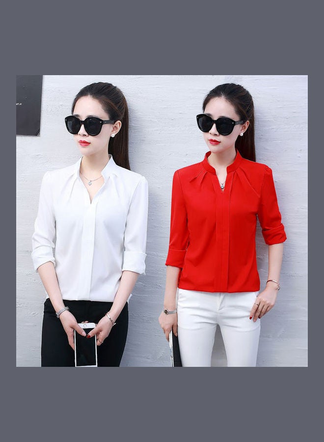Single Colored Shirt Red - Image 3