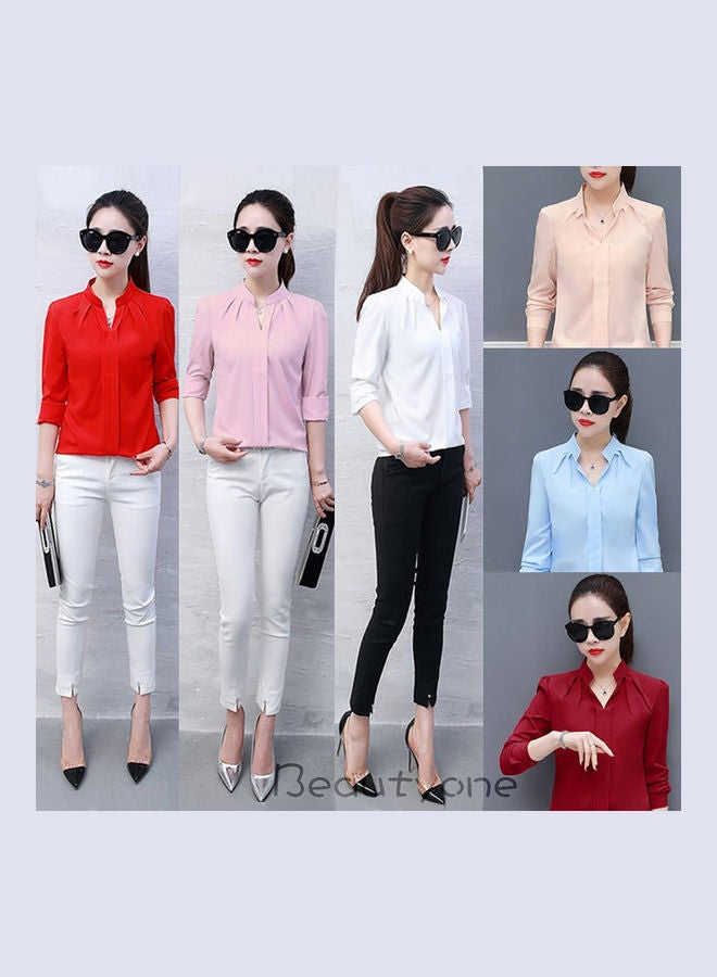 Single Colored Shirt Red - Image 4