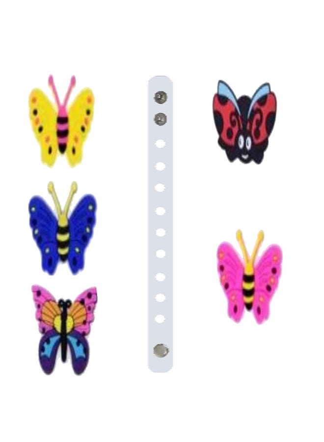 Pikkaboo 5-Piece Butterfly Rubber Wristband Set 18 x 0.2 x 5cm - Image 2