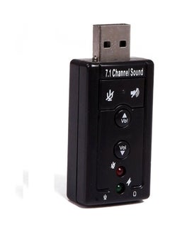 BTMAX 7.1 Channel USB External Sound Card Audio Adapter Black  - Image 1