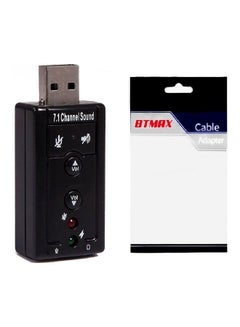 BTMAX 7.1 Channel USB External Sound Card Audio Adapter Black  - Image 2