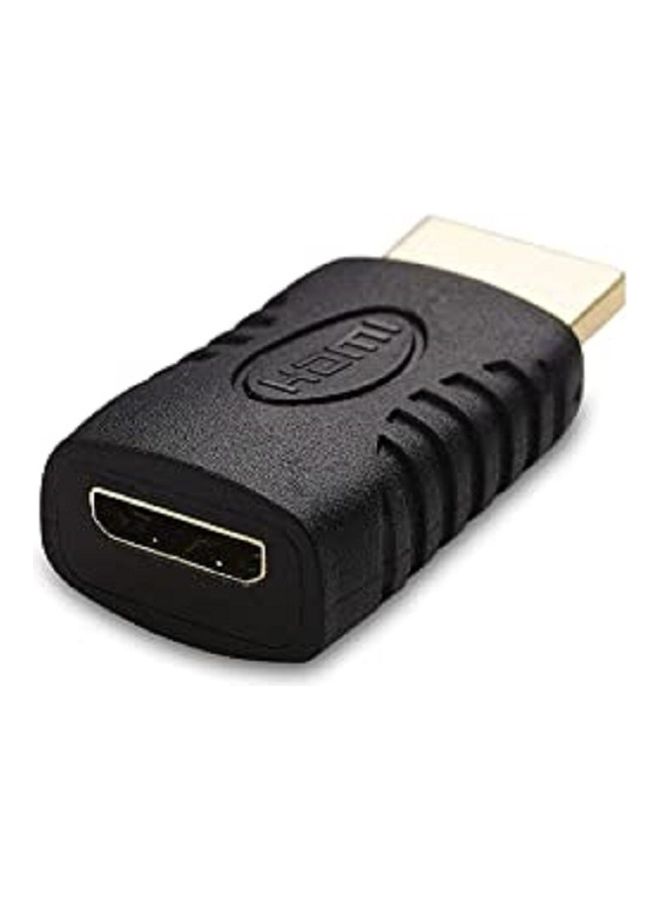 Gold Plated HDMI Male To Mini HDMI Female Full HDMI Adapter Converter For HDTV Black