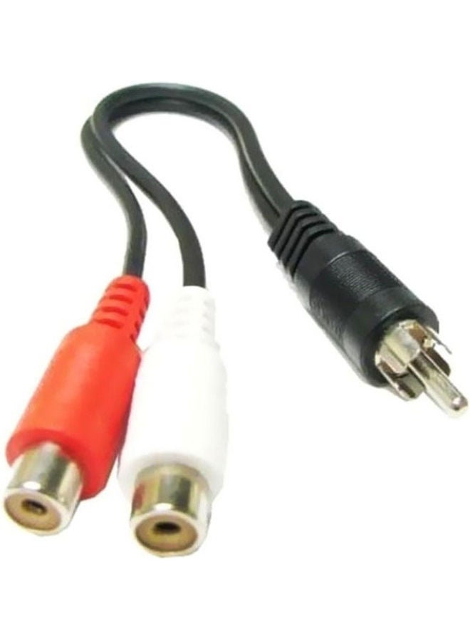 BTMAX 2 RCA AV Female To 1 RCA Male Y Splitter Video Cable 26.5centimeter Black/Red/White - Image 3