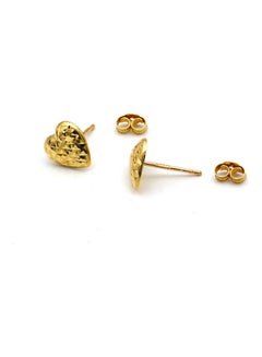 Gold Zone 18K Real Gold Small Heart Earring Set  - Image 2