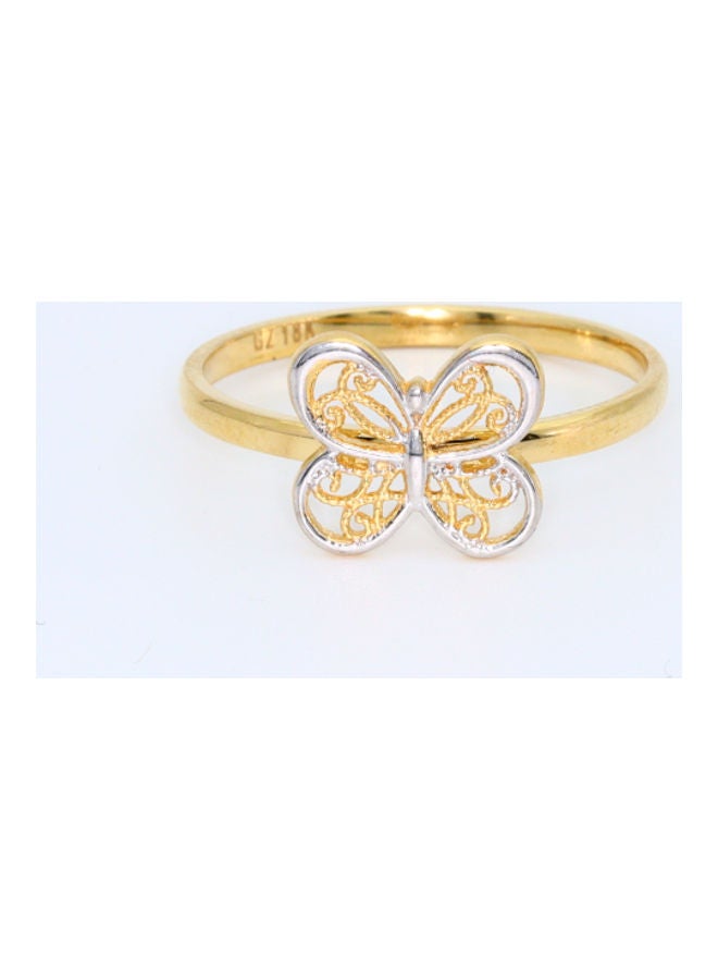 Gold Zone - Real Gold Butterfly Ring - Image 1