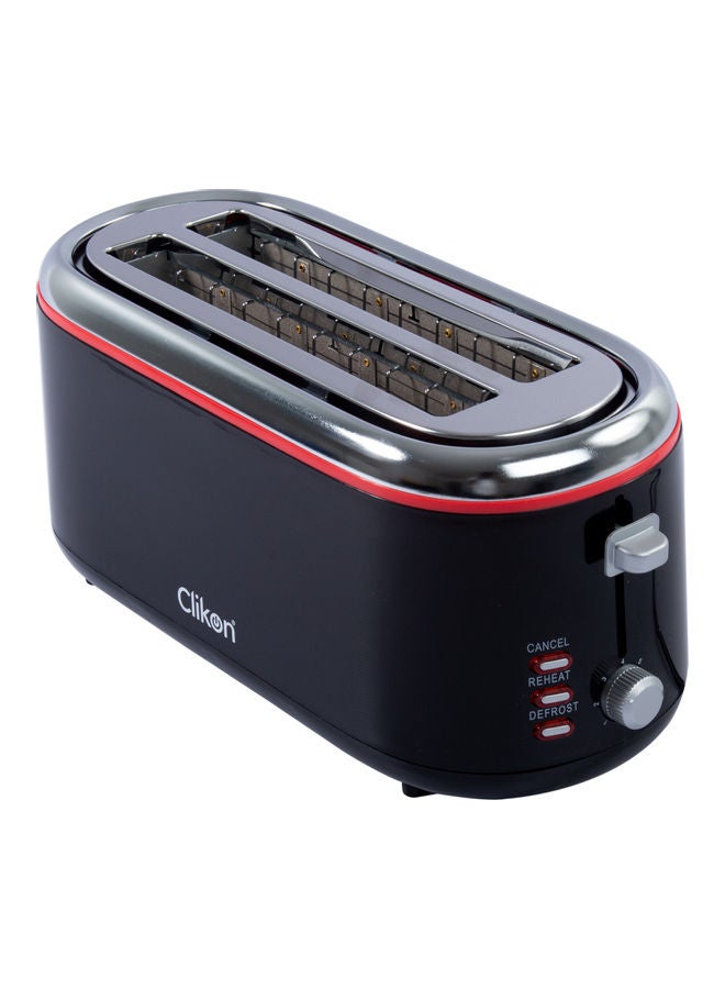 Clikon 4 Slice Bread Toaster 1300 W CK2432 Black - Image 1