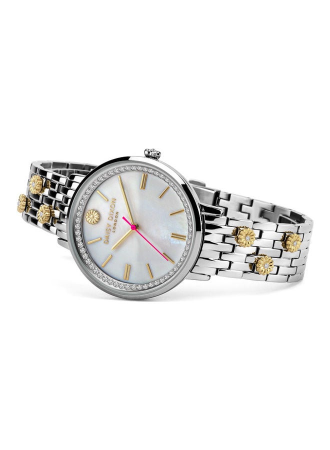 DAISY DIXON LONDON - Women's Silver Bracelet Wrist Watch With White Mother Of Pearl Dial Kendall #24 DD158SM - 38 mm - Silver - Image 1