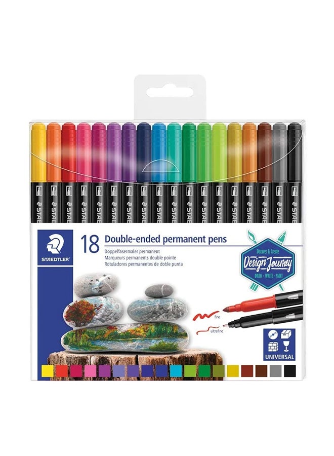 STAEDTLER 18-Piece Double Ended Pens Multicolour - Image 1