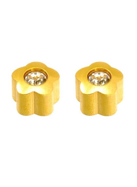 Stone Flower Shaped Ap Gp Studs