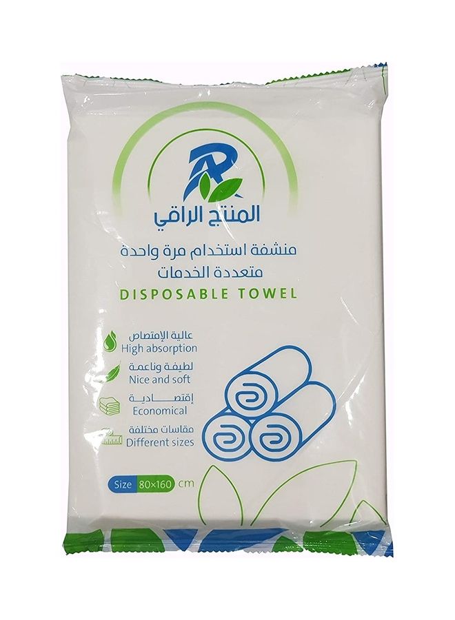 مجموعة مناشف صحية للاستخدام مرة واحدة مكونة من 50 قطعة أبيض 160×80سم - Image 4