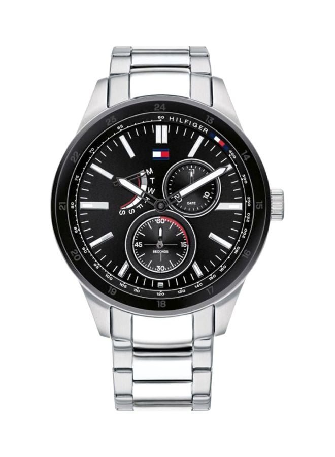 TOMMY HILFIGER Men's Austin Round Shape Stainless Steel Analog Wrist Watch 44 mm - Silver - 1791639  - Image 1