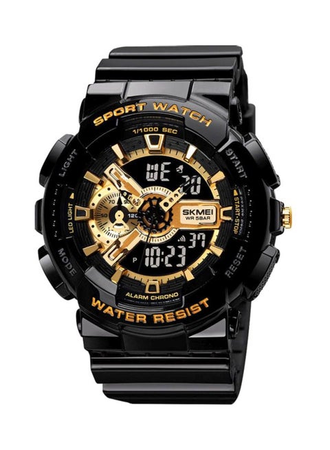 Men's Water Resistant Digital Watch J4612B-G - 35 mm - Black