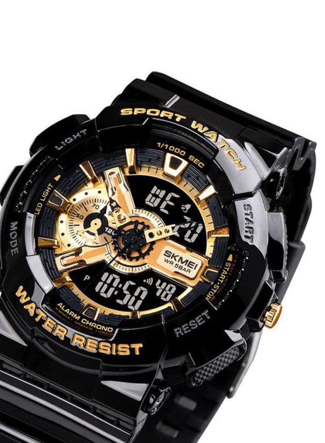 SKMEI Men's Water Resistant Digital Watch J4612B-G - 35 mm - Black - Image 2