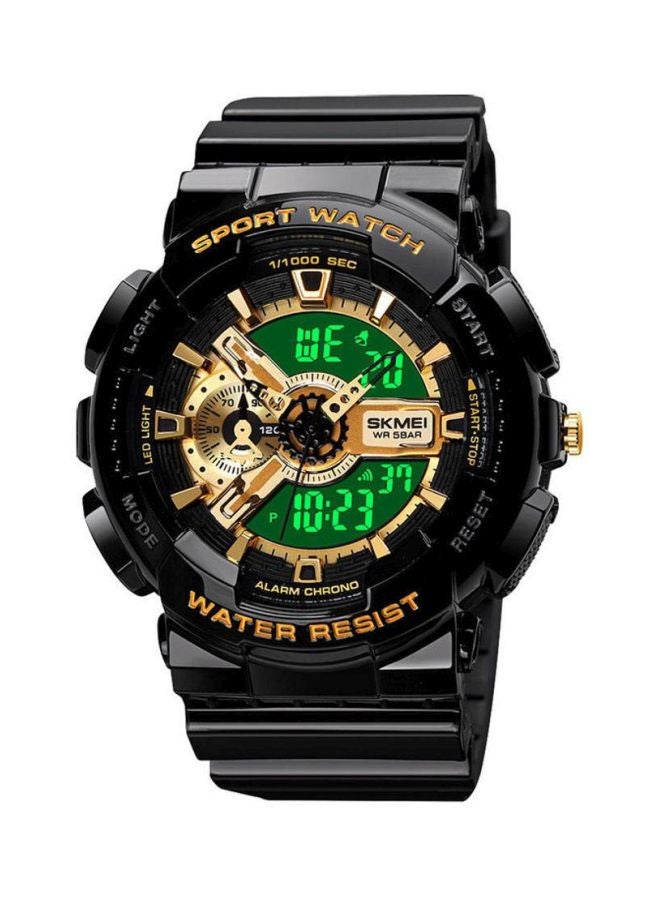 SKMEI Men's Water Resistant Digital Watch J4612B-G - 35 mm - Black - Image 3
