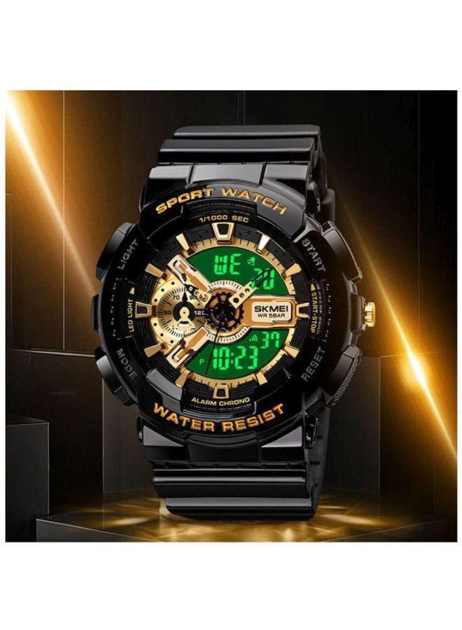 SKMEI Men's Water Resistant Digital Watch J4612B-G - 35 mm - Black - Image 4