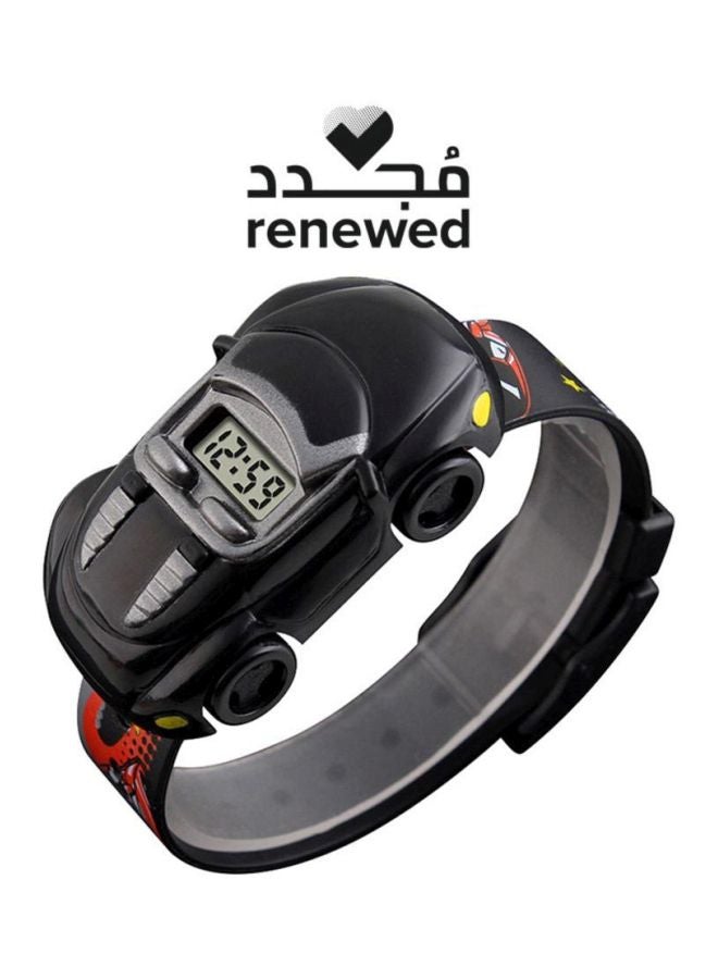 سكمي ساعة رقمية من PVC 1241 - 28 مم - أسود/أحمر/أبيض - Image 2