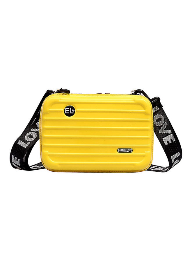 Suitcase Style Shoulder Bag Yellow  - Image 1