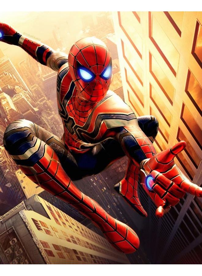 زوت لوحة من قماش الكانفاس لصورة الرجل العنكبوت متعدد الألوان