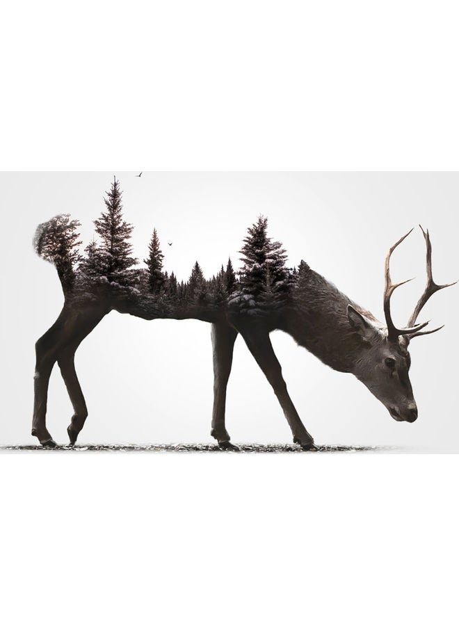 Zoot Canvas Deer Dry Tree multicolour 50X70cm