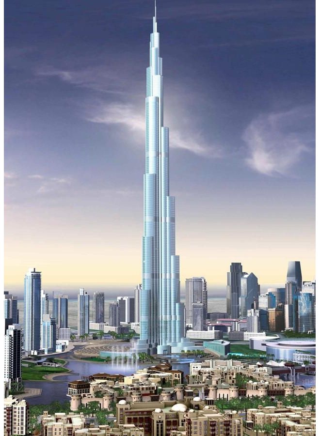 زوت لوحة فنية من قماش الكانفاس بطبعة ناطحات سحاب دولة الإمارات العربية المتحدة متعدد الألوان 50X70سم