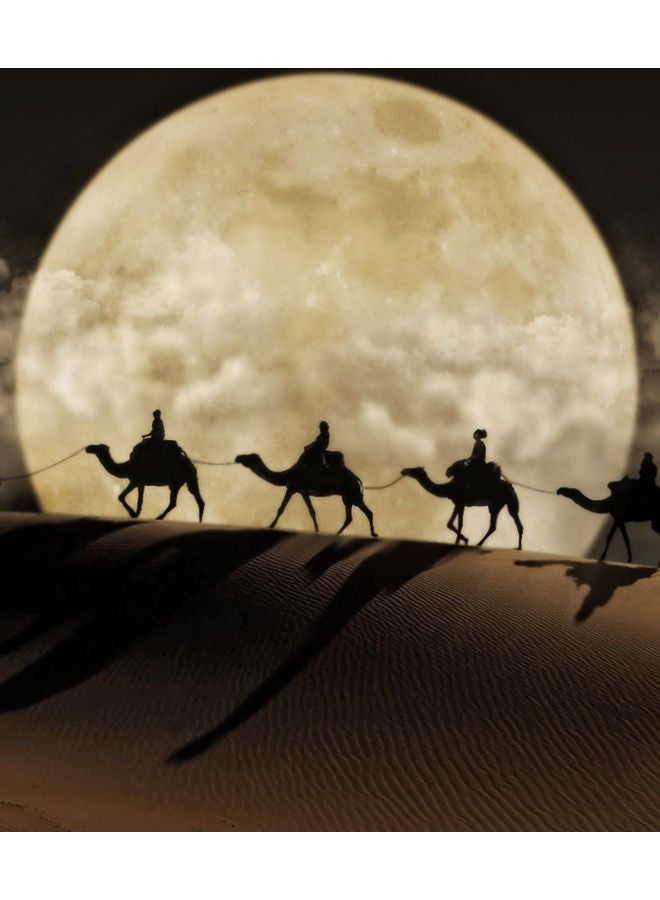 زوت لوحة من قماش الكانفاس لمشهد جمال في الصحراء متعدد الألوان 50 x 40سم