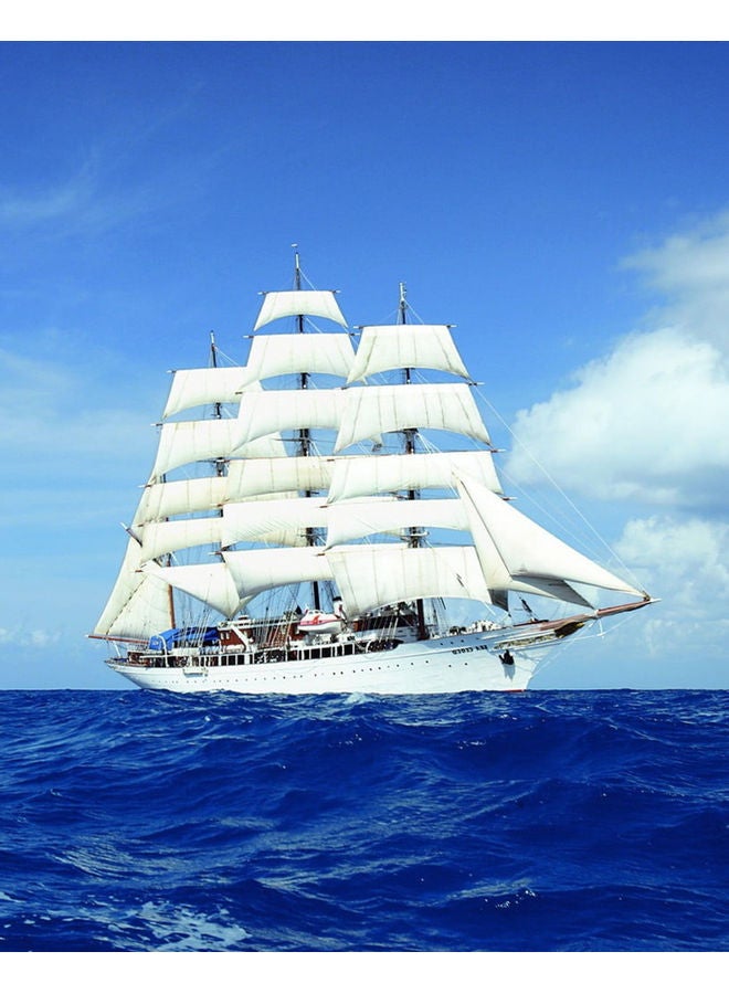 زوت لوحة من قماش الكانفاس لصورة سفينة قديمة متعدد الألوان 50 x 40سم