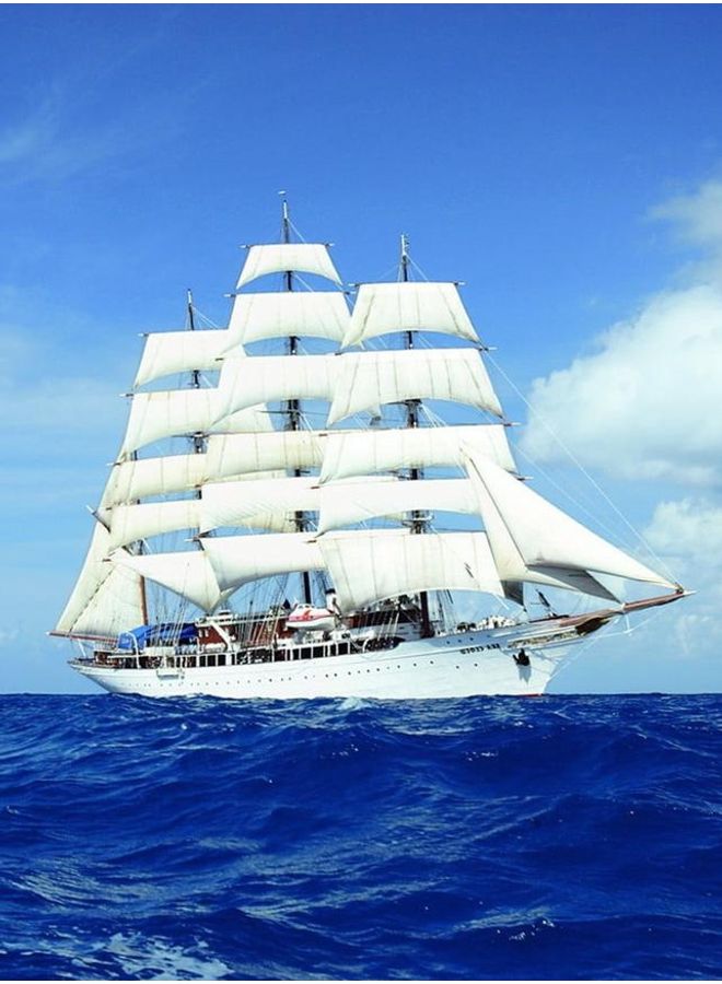 زوت لوحة من قماش الكانفاس لصورة سفينة قديمة متعدد الألوان 50X70سم