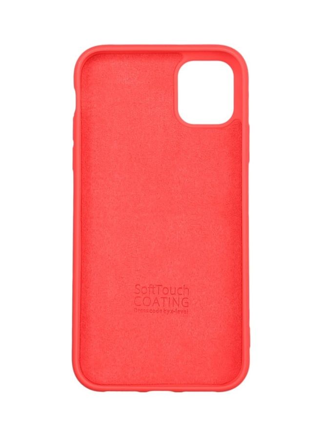 X-level Thin Series Membrane Soft Touch Silicone Back Cover With Camera Protector For iPhone 11 Red - Image 2