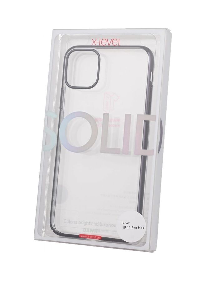 X-level Solid Series Bright And Luxurious Transparent Hard Back Cover For iPhone 11 Pro Max Clear/Black - Image 3
